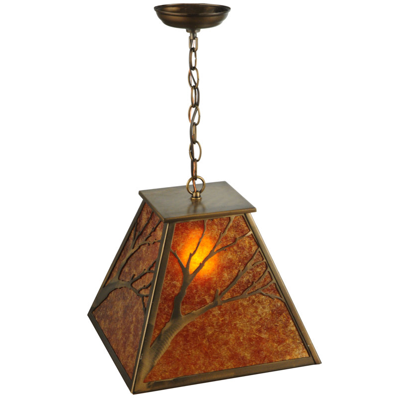 Rustic Copper Glass LED Indoor/Outdoor Pendant Light