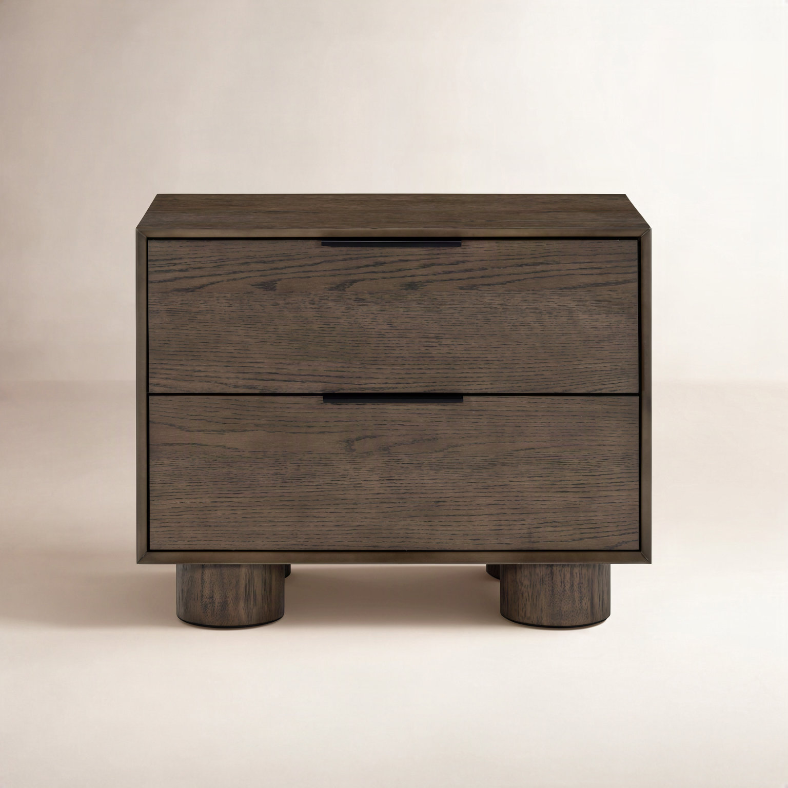 Vanora Nightstand, Dark Brown Oak