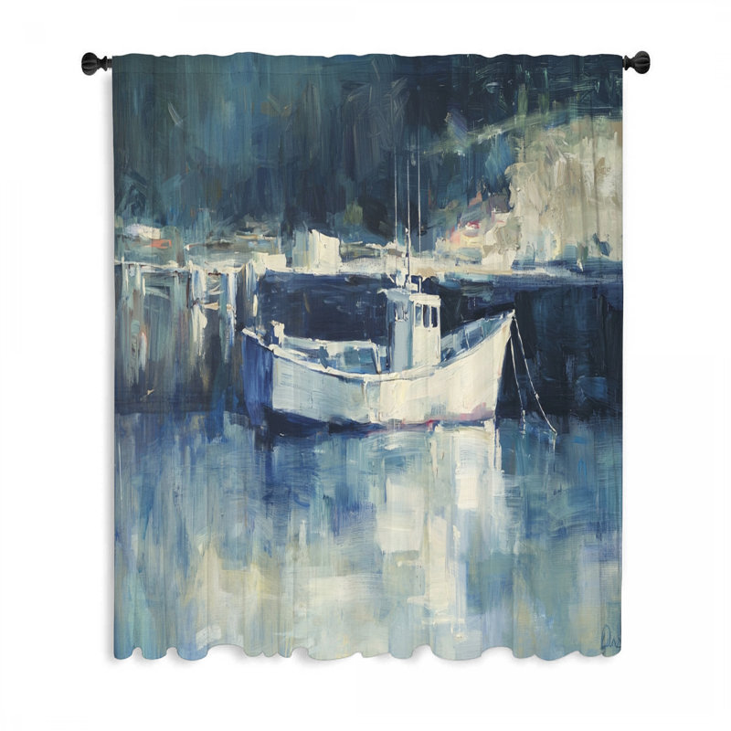 Rideaux de bateau, rideaux occultant et voilages de bateau - 1 panneau, L 50 po x L 84 po