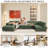 6 - Piece Solid Wood Frame Corduroy Modular Sofa-822271968