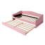 Charmant lit de jour rembourré rose avec motif de lit gigogne amovible-974519768-974519769