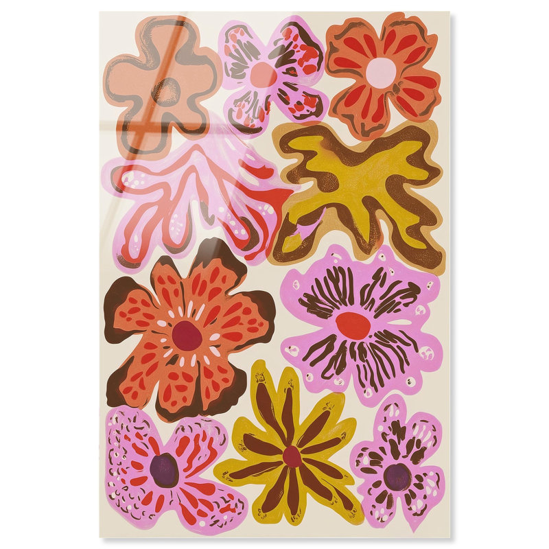 «Summer Flowers I», impression acrylique par Art Remedy, H 54 po x l 36 po