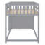 Lit superposé simple au-dessus de simple avec tiroirs de rangement et tablettes peu encombrantes-774760698-774760701