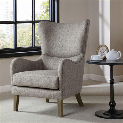 Fauteuil à oreilles Arianna Swoop | Fauteuil rembourré confortable pour adultes | Sièges de salon de chambre à coucher
