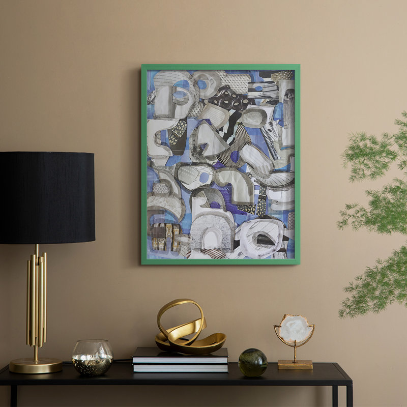 Mediterranean Port I Framed Print - Solid Wood, 30" H x 24" W, Green