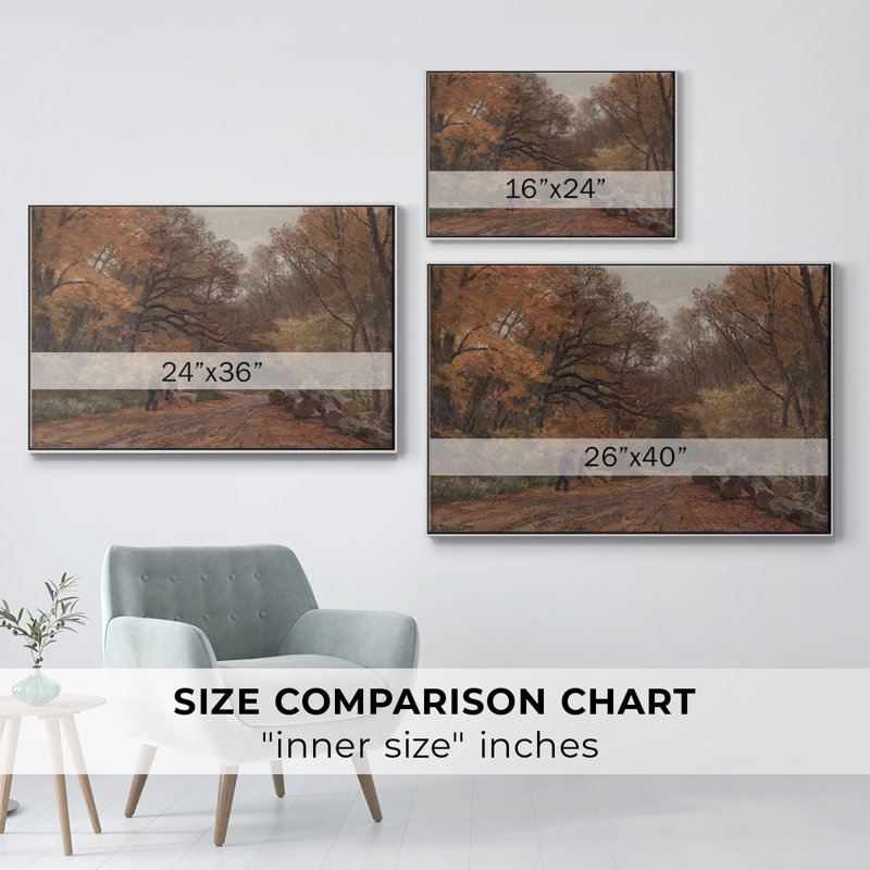 «Vintage Landscape -CCCX» sur toile, Blanc, H 27 po x l 41 po