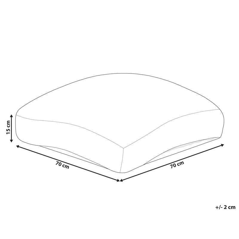 Joziah 70cm Wide Square Abstract Pouf Ottoman