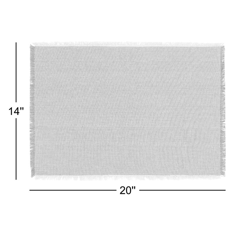 Ensemble de 4 napperons en chambray, Gris