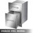 VEVOR 13"W x 20.5"H x 21"D 2-Tier Stainless Storage Drawers, Flush Mount BBQ Kitchen Island Drawers