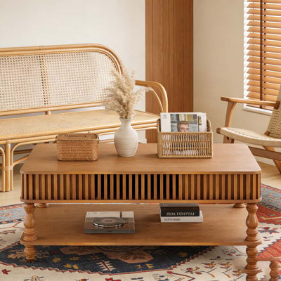 Table basse à plateau relevable Vintage