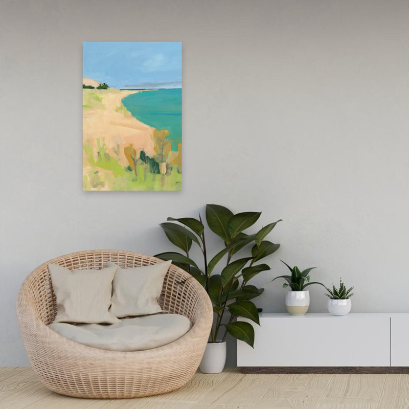 Sleeping Bear Point - Paysages contemporains côtiers, plages, océan, art, H 24 po x l 16 po