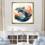 Forêt, forêt, dégradé, dauphin, animaux, art mural-783736487-783736480