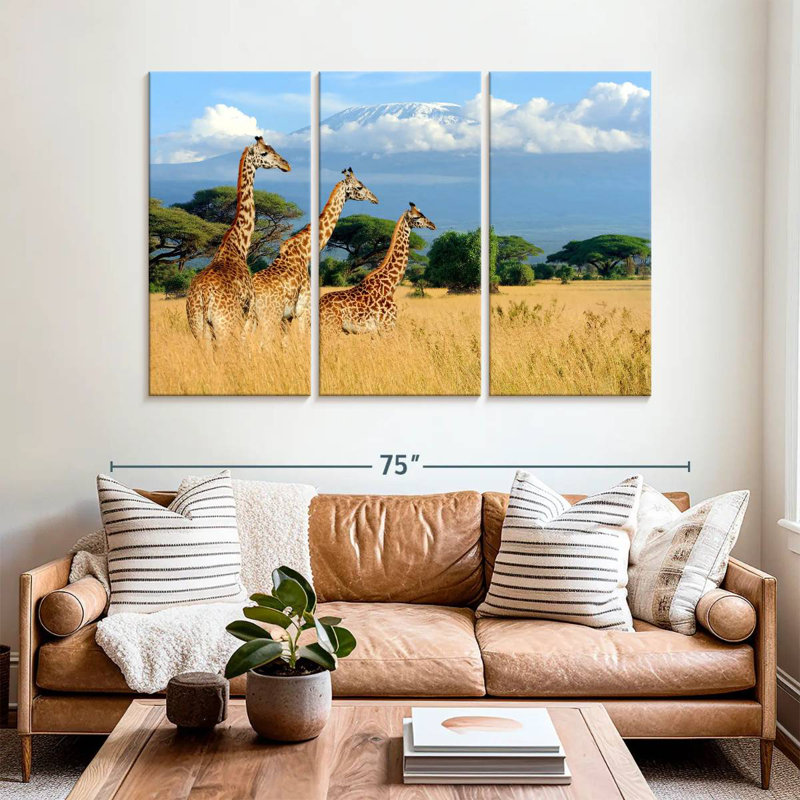 Alvord Dallying Giraffes, 42" H x 65" W