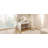39" Makeup Vanity Table with Mirror Touch Screen Lighted Mirror, Dressing Table with Drawer for Bedroom, White-310761458