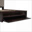 Grand lit plateforme en bois de pin avec tête de lit avec rangement et 4 tiroirs Range-chaussures - aucun sommier nécessaire, espresso pour les chambres à coucher-1297102072