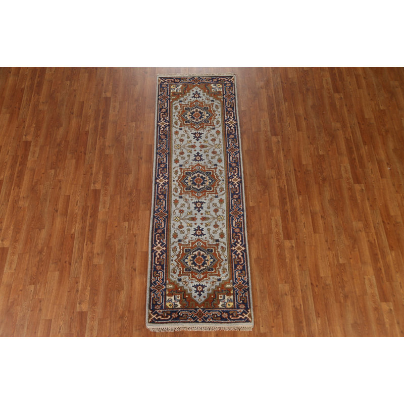 One-of-a-Kind 2'7" X 7'9" New Age Runner Wool Area Rug in