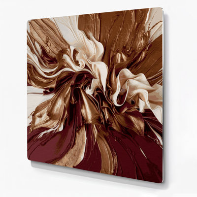 Lyrical Abstraction 8 Brown Metal Wall Art