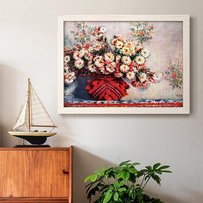 Still Life Chrysanthemums, reproduction d'art sur toile, Blanc, H 28 po x l 42 po x P 1,5 po