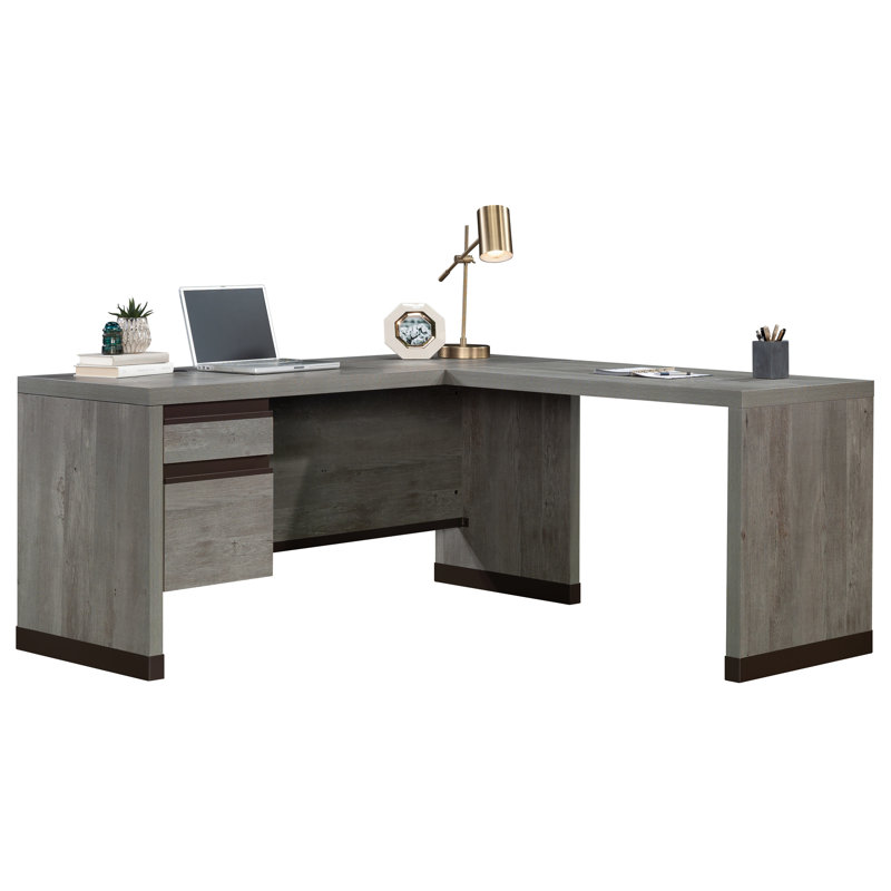L-Shaped Desk With With Two Drawers