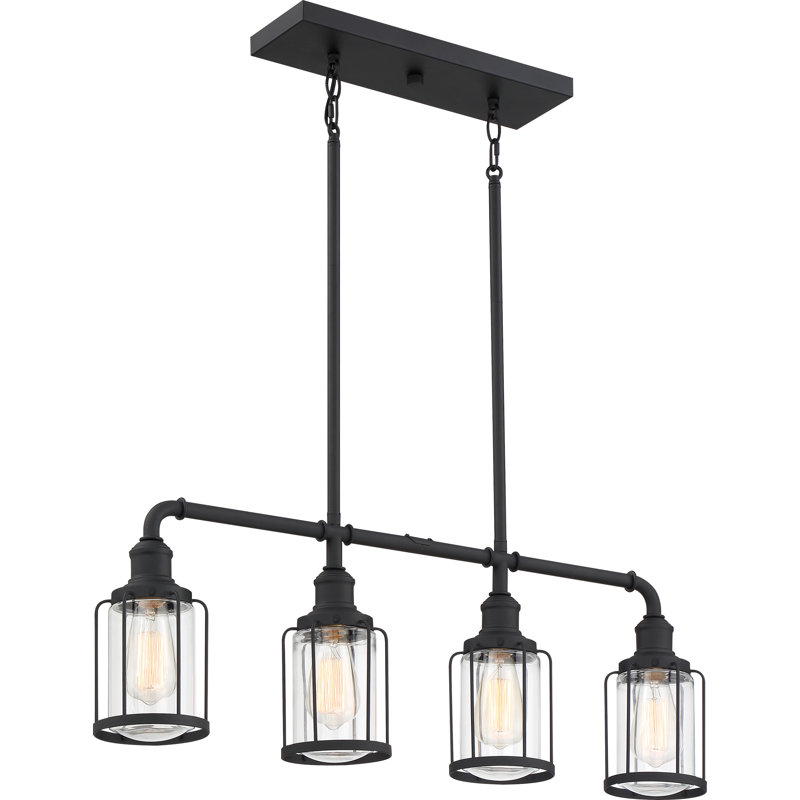 Leyden 4-Light Steel Linear Pendant 