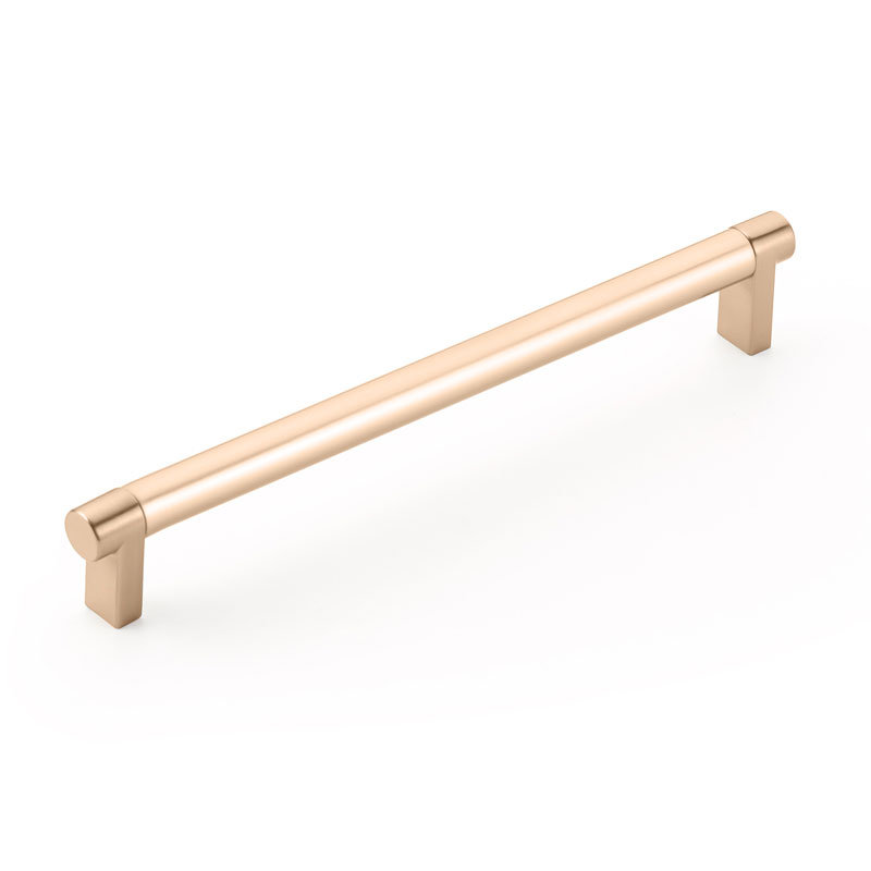 Select Brass Bar Pull, 8" Center to Center, Satin Copper