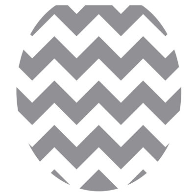 Décalcomanie de siège de toilette à motif géométrique à chevrons gris - Couvercle de vinyle statique