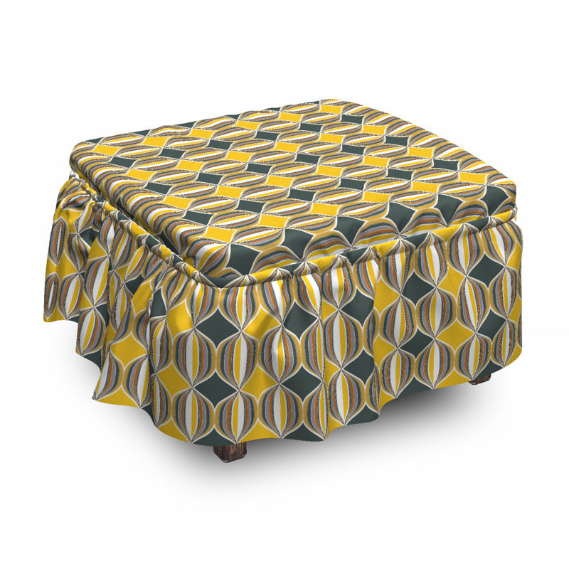 Housse pour repose-pieds Rhombus and Stripes