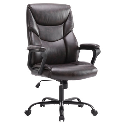 Chaise de bureau ergonomique en polyuréthane avec accoudoirs Sweetcrispy