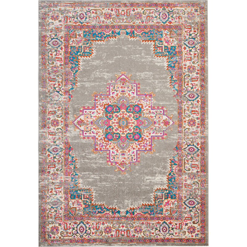 Oriental Indoor Rug, Rectangle 6'7" x 9'6"