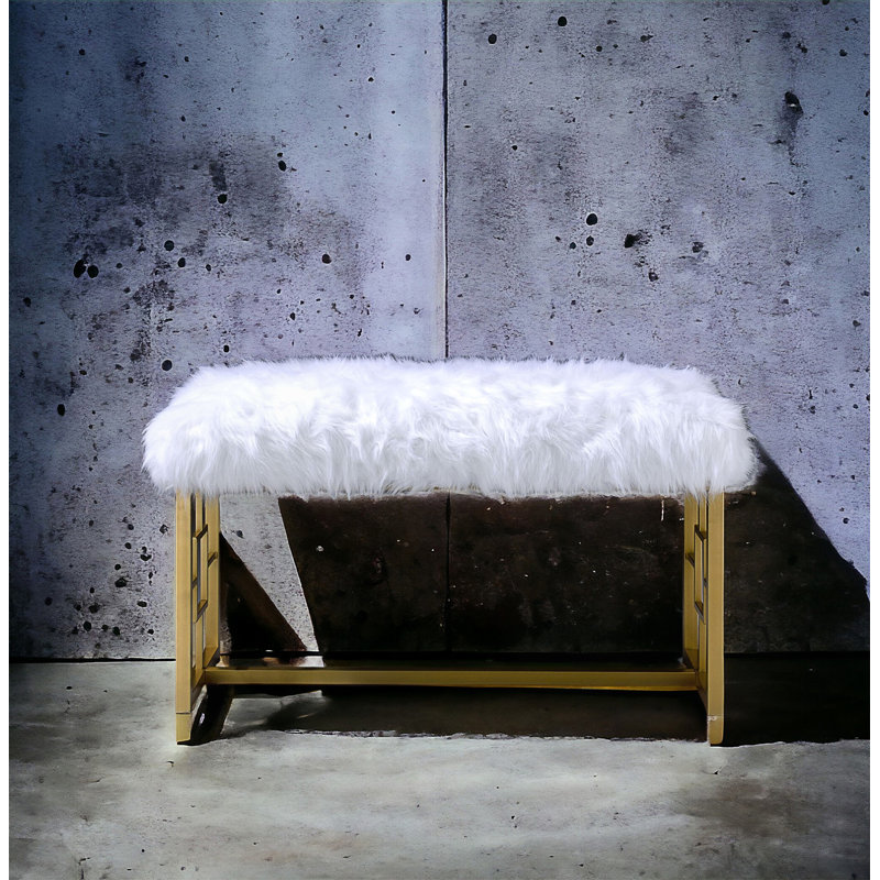 Winterbourne Down Faux Fur Upholstered Bench