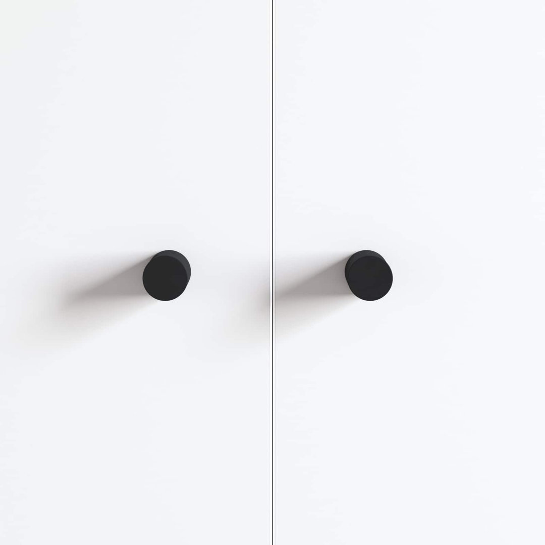 Vidaxl Cabinet Knobs Black Iron Modern Furniture Hardware Home Decor Handles
