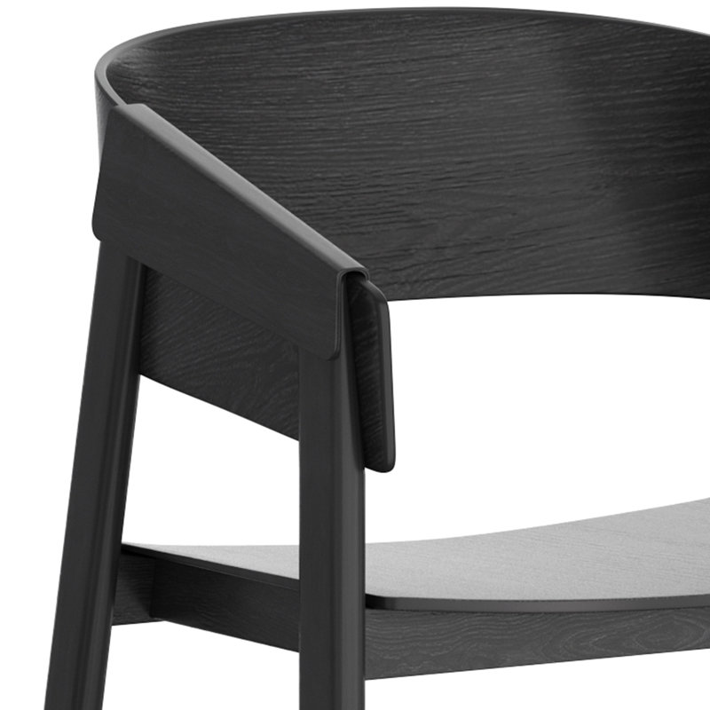 Chaise de salle à manger Gerace, Noir
