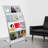 Simlai 44" H 4 Tier Free Standing Magazine Rack with Casters