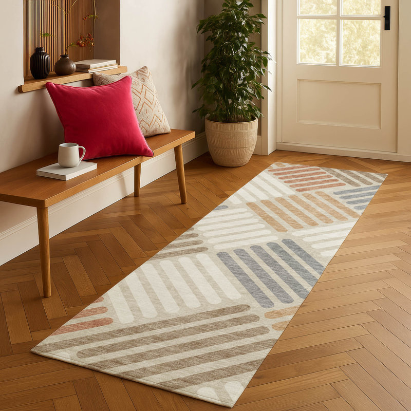 Machine Washable Indoor/Outdoor Chantille ACN2339 Geometric Rug, Runner 2'3" x 7'6"