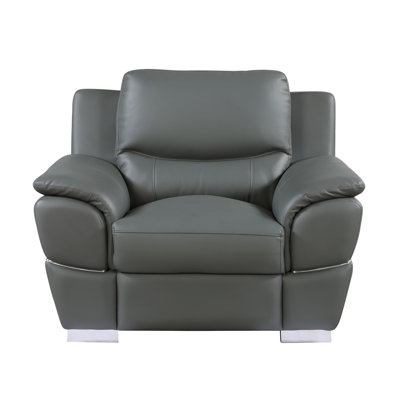 Chaise en cuir véritable