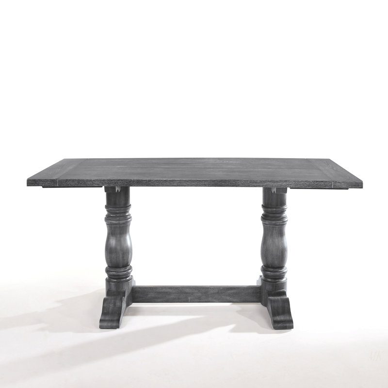 Leventis Weathered Gray Finish Dining Table