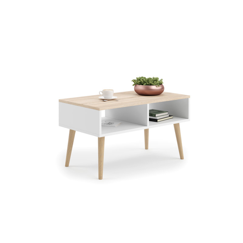 Rider Four Leg Coffee Table, Light Brown