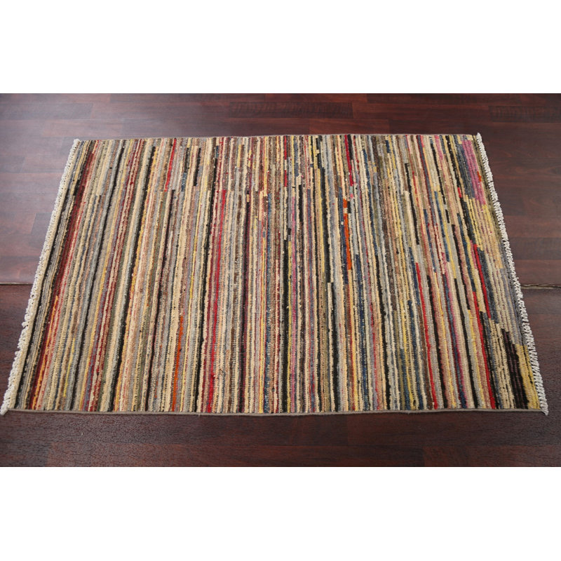 Striped Gabbeh  Oriental Handmade Rug 3x5
