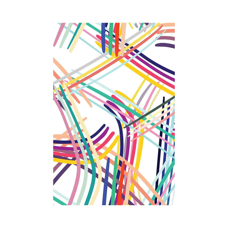 Woven Colourful Lines Multi - Wrapped Canvas Art Prints - Wrapped Canvas Gallery-Wrapped Canvas Giclée, 30.48cm H x 20.32cm W