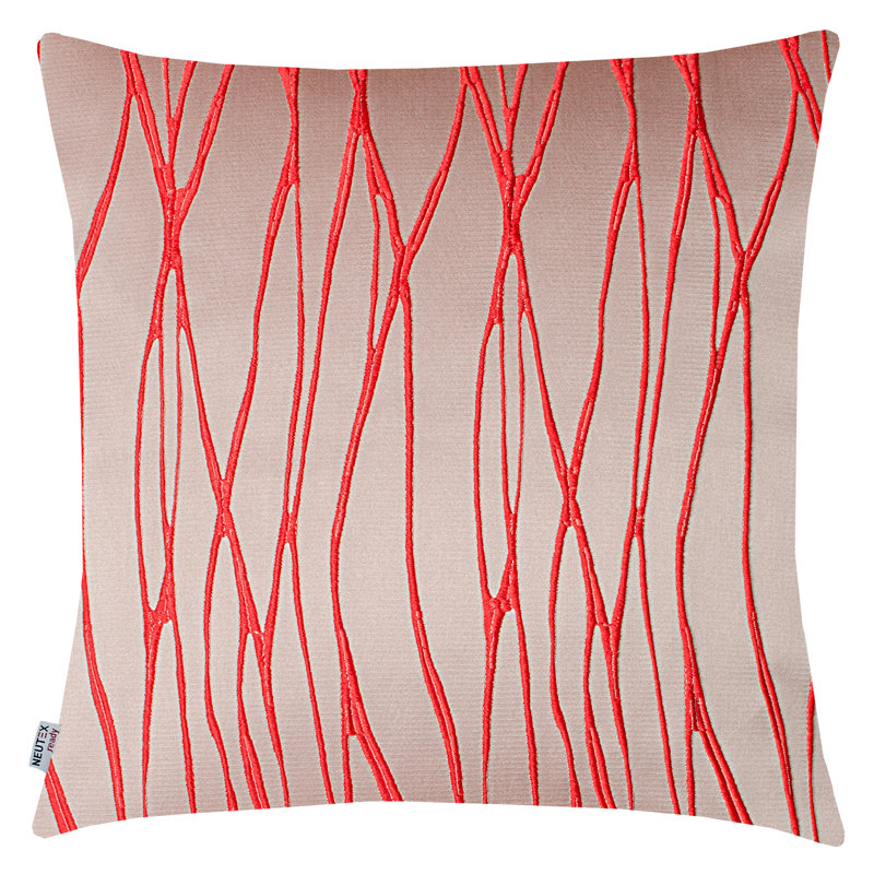 Square Cushion Cover, 46cm H x 46cm W x 0.5cm D, Grey