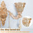 Antique Wall Crystal Sconces Lamp Gold Glass Flower Lampshade With Beveled Crystals 2 Lights
