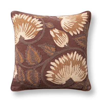 Coussin décoratif en tissu brodé à la main Folly
