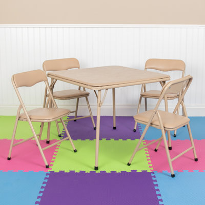 Ensemble 5 pièces de table de jour et chaises en vinyle pour enfants Simra