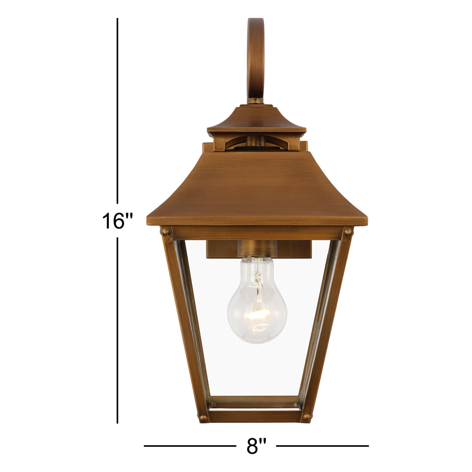 Single Light Empire Outdoor Stainless Steel Wall Light