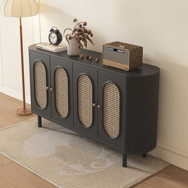 Buffet avec rangement tressé French Rattan