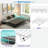 Metal Daybed With Led And Adjustable Trundle-790973877