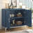 Donvan dining cabinet, storage credenza, sideboards and buffets with Solid Wood Veneer and Metal Leg Frame-867325266