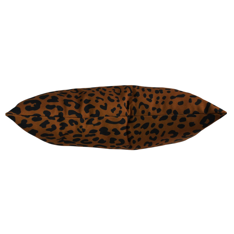 Animal Print Reversible Throw Pillow, Dark Brown