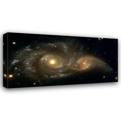 ArtDirect NASA Gallery Wrapped Canvas Art Titled: Two Spiral Galaxies
