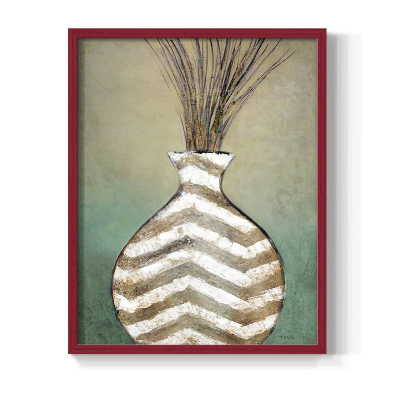 «Global Vessel I», reproduction encadrée - bois massif, 11" H x 9" W, Rouge